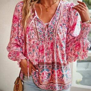 Floral Pink Blouse